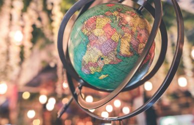 close-up photo of earth globe
